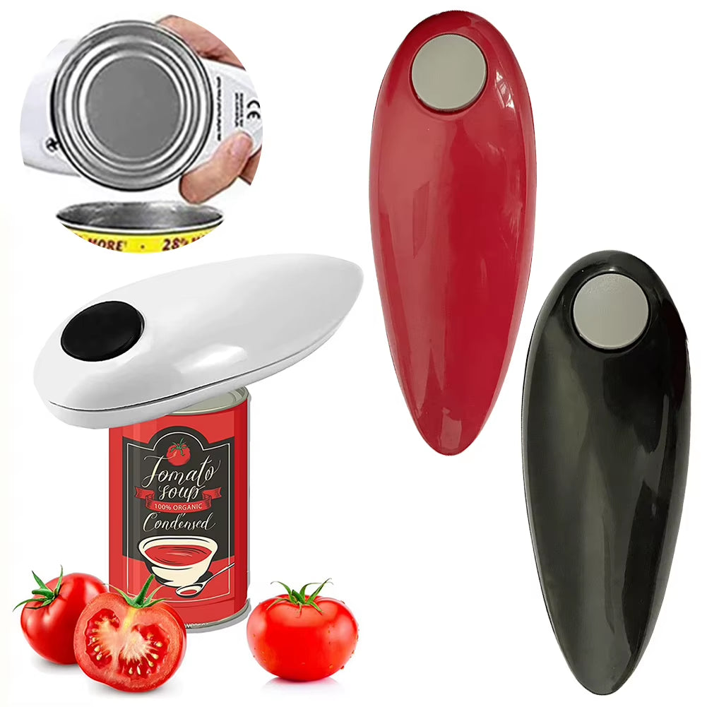 Electric/Manual Jar Opener Automatic Bottle Opener Battery Operated Tin Opener One Touch for Weak Hands for All Kinds of Jars