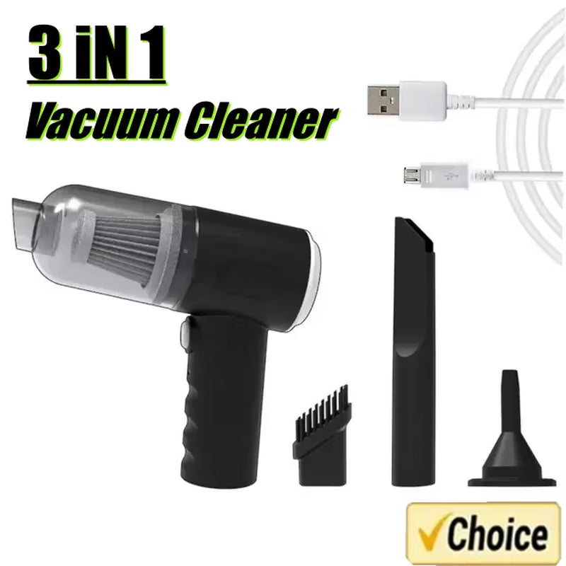 Compact Handheld Vacuum Cleaner for Cars and Home - Versatile Mini Pump for Easy Cleaning