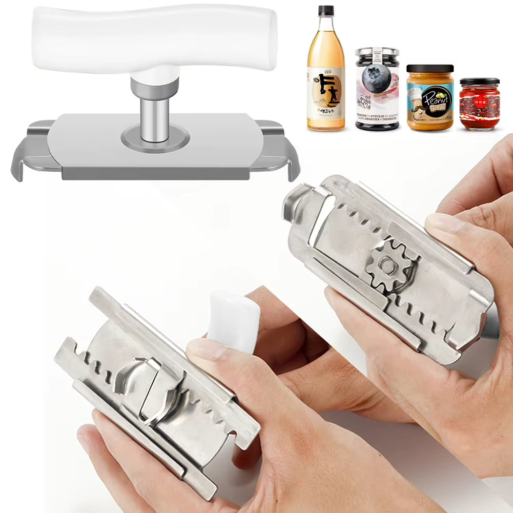 Electric/Manual Jar Opener Automatic Bottle Opener Battery Operated Tin Opener One Touch for Weak Hands for All Kinds of Jars