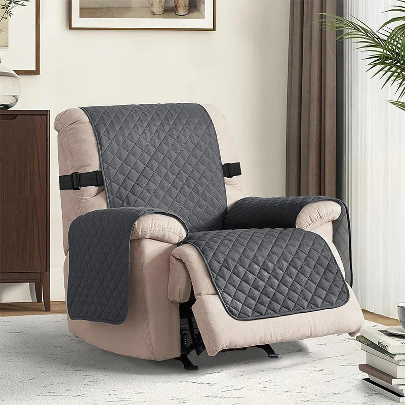 1Pc Recliner Chair Cover Water Repellant Armchairs Slipcover Living Room Sofa Couch with Elastic Strap Furniture Protector