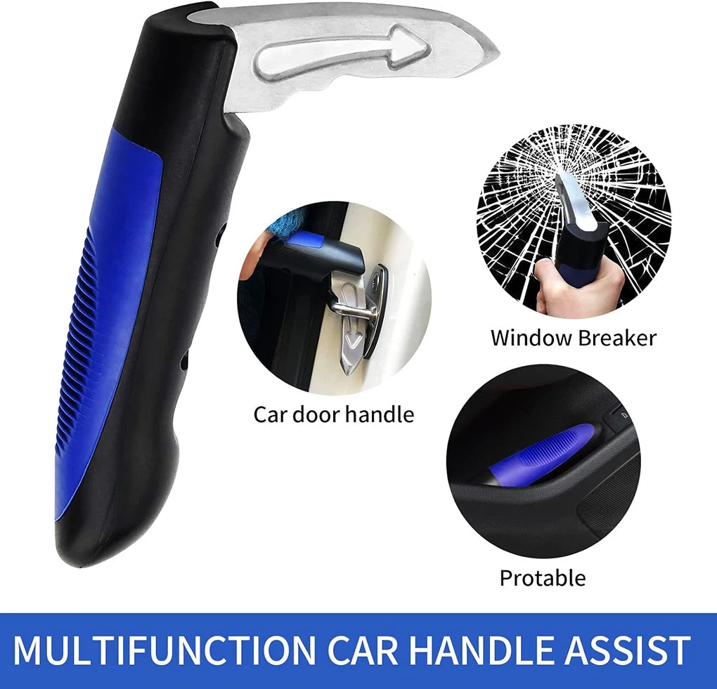 Car Handle Cane Vehicle Door Grab Bar Stand Assist Mobility Aid Tool Automotive Accessory for Children Elderly Black