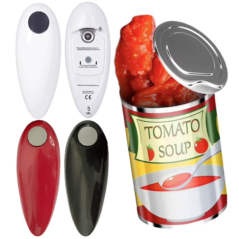 Electric/Manual Jar Opener Automatic Bottle Opener Battery Operated Tin Opener One Touch for Weak Hands for All Kinds of Jars