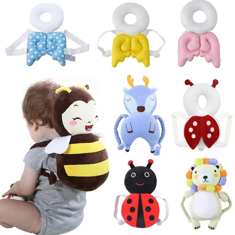 New Brand Cute Baby Infant Toddler Newborn Head Back Protector Safety Pad Harness Headgear Cartoon Baby Head Protection Pad